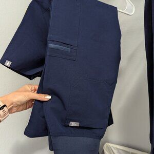 FIGS Yola Skinny Scrub Pants 2.0 (Navy, Petite Small)